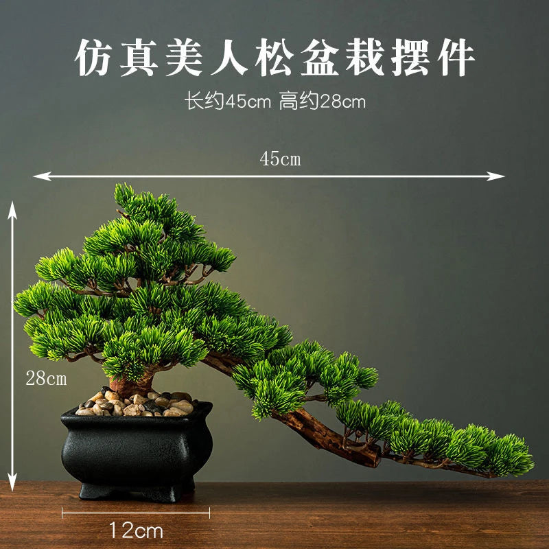décoration intérieure faux arbre bonsaï style chinois pour un paysage apaisant - vue 3 sur 33