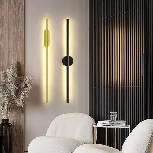 Une paire applique murale LED lampe moderne or applique murale LED applique salon décor à la maison applique murale pour escalier couloir 60/100 cm 2 pièces - vue 5 sur 10