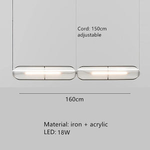 Modern LED pendant light with adjustable warm cord