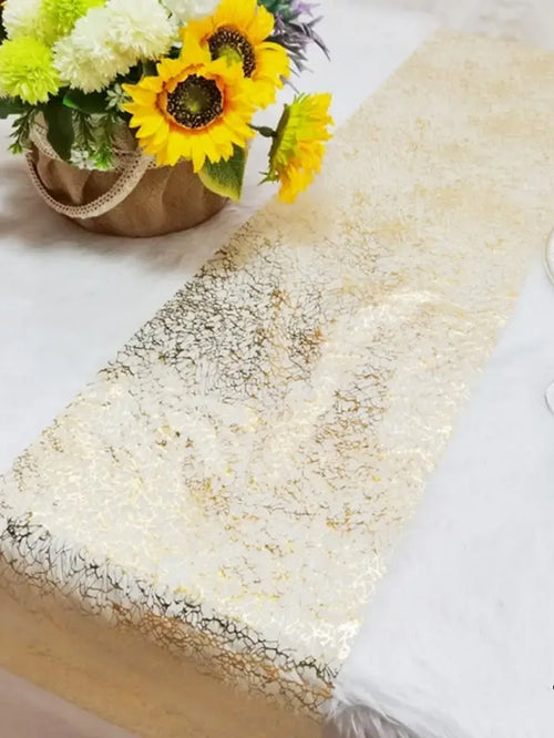 Chemin de table rose gold paillettes brillantes fête