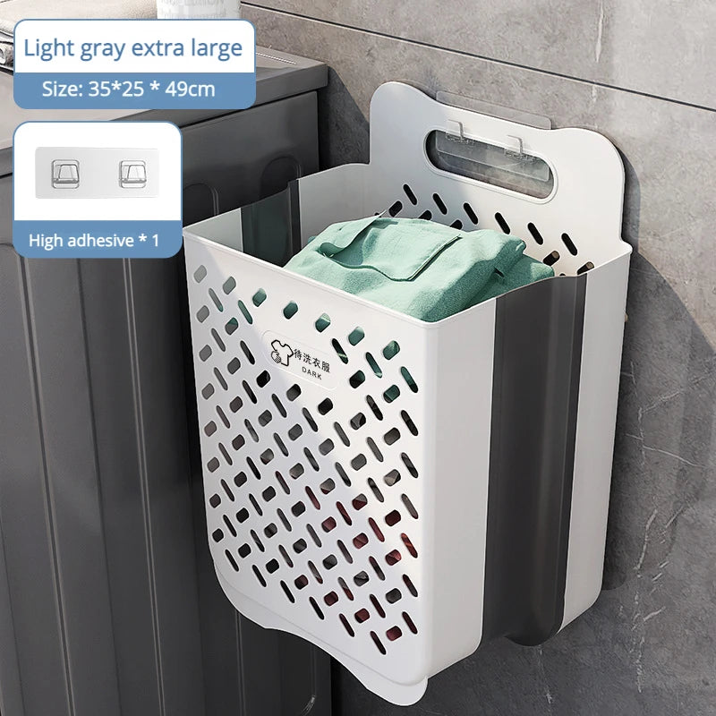 panier à linge pliable et mural pour rangement pratique - vue 9 sur 17