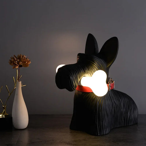 lampe de bureau en résine chien dessin animé décoration intérieure enfant - vue 2 sur 7