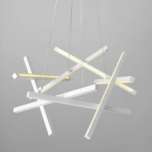 lustre moderne led créatif en métal branche suspension nordique
