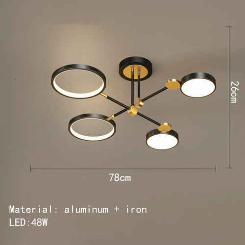 Minimalist LED ceiling light with 3 colour temperatures decorative indoor fixture - vue 25 sur 30