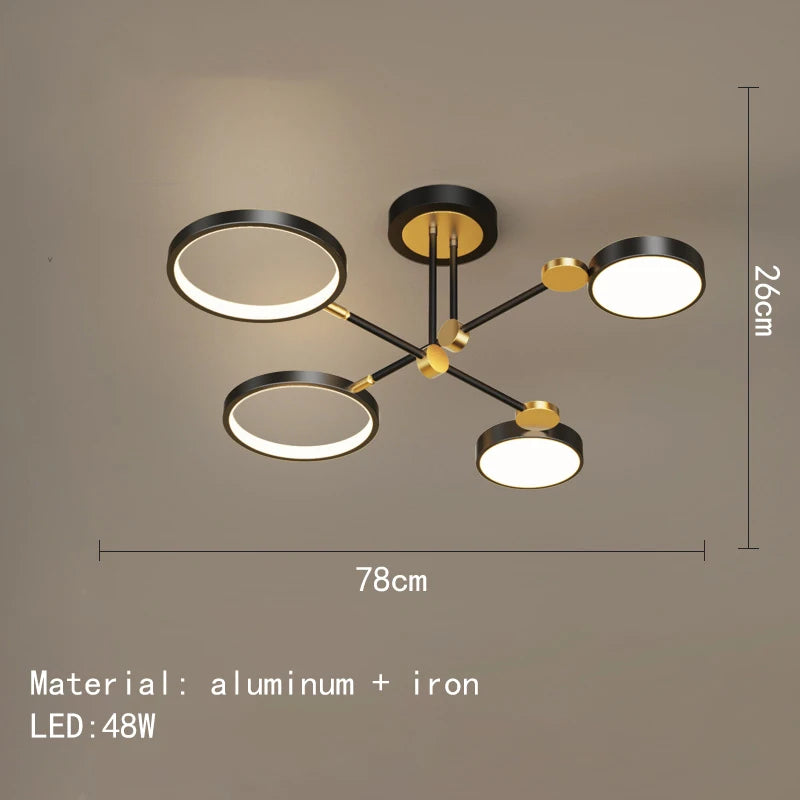 Minimalist LED ceiling light with 3 colour temperatures decorative indoor fixture - vue 24 sur 30