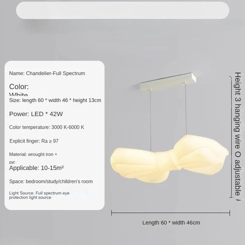 Modern LED warm romantic cream ceiling lamp Pendant lamp suitable for children bedroom dining room, study decorative chandelier