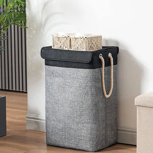 large capacity foldable storage basket with handles