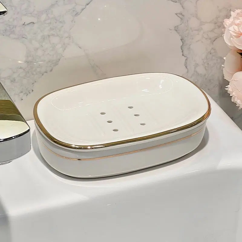 boîte à savon luxe en céramique pour salle de bain - vue 3 sur 11