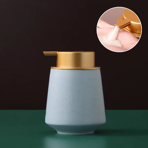 distributeur de savon portable en céramique 400 ml pour soins personnels - vue 30 sur 30