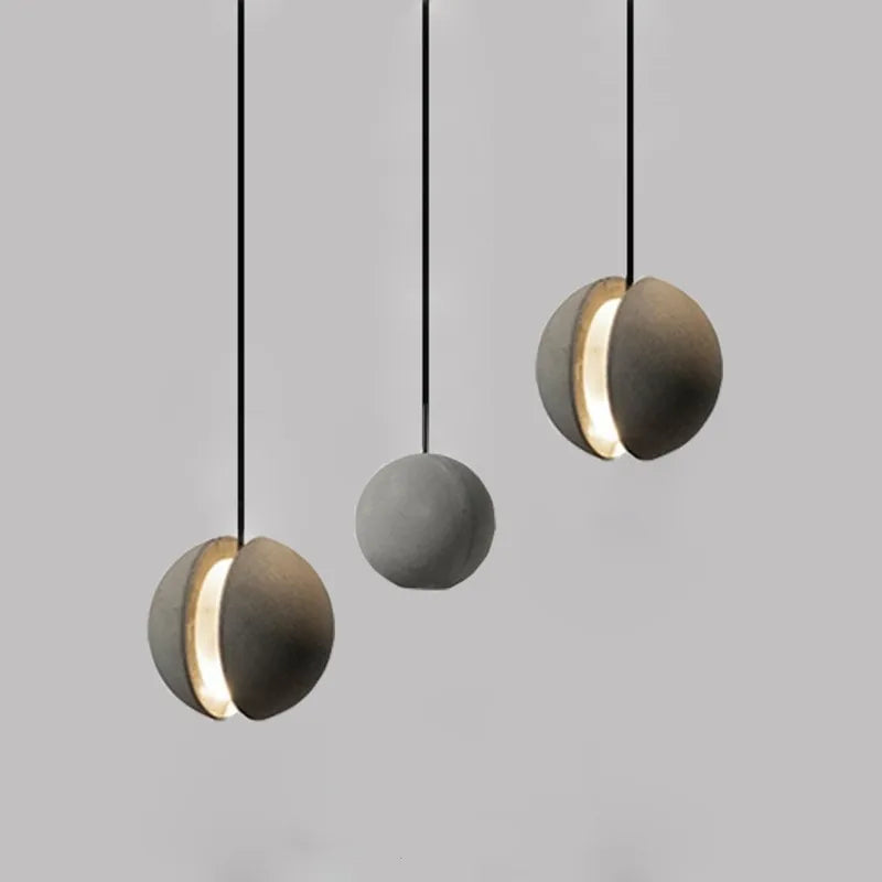 Wabi Sabi – lampe suspendue au Design nordique lune/planète - vue 5 sur 14