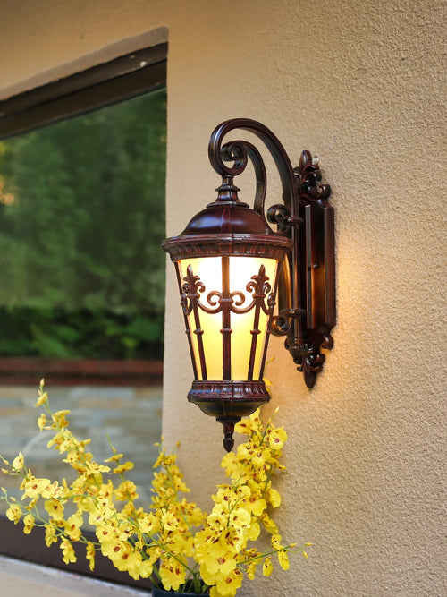applique murale extérieure rétro européenne étanche pour jardin et balcon - vue 4 sur 7