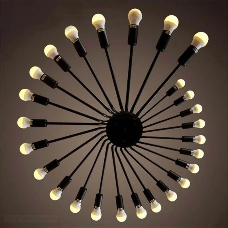 lustre moderne à LED style nordique pour loft et restaurant - vue 7 sur 11