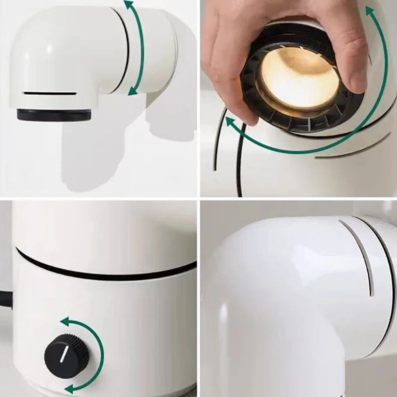 Applique spot LED créative blanc rouge PVC 4000K pour chambre salon allée escaliers - vue 7 sur 8