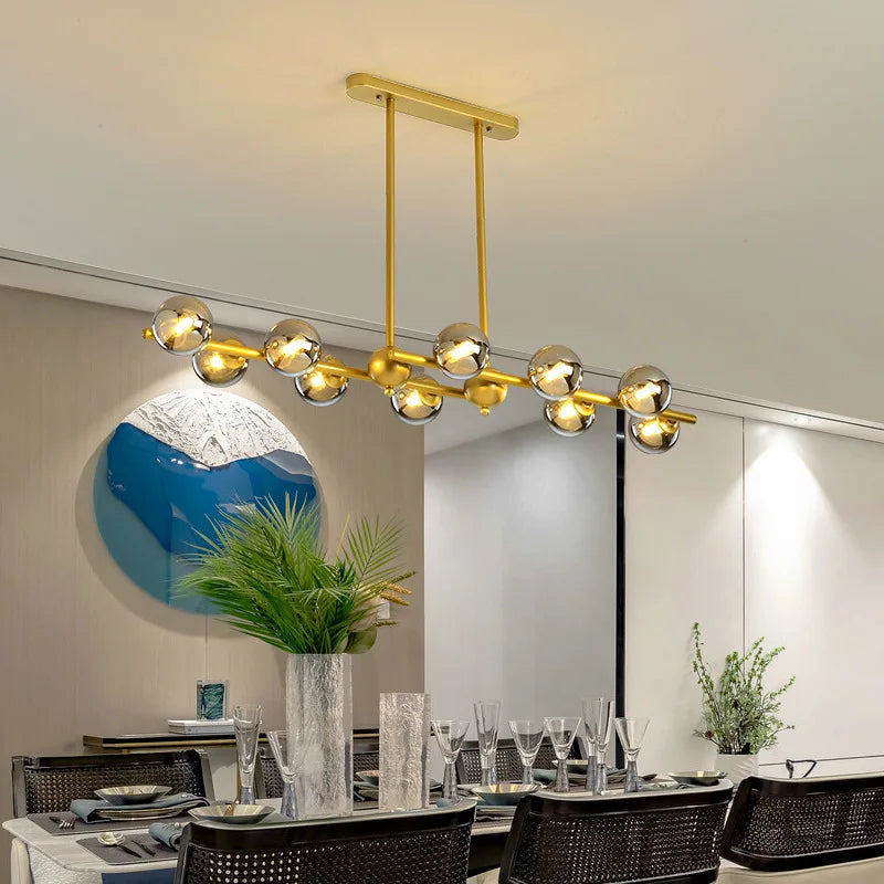 lustre moderne en verre pour éclairage intérieur décoratif - vue 3 sur 10