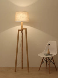 Lampes sur pied pour salon Vintage lampadaire en bois pied pour étude chambre chevet éclairage Led trépied lampe sur pied