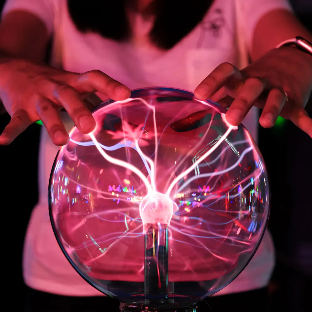 Boule de Plasma 	 lampe tactile en cristal magique 220V LED veilleuse enfant veilleuse anniversaire noël enfants décor cadeau éclairage - vue 3 sur 11