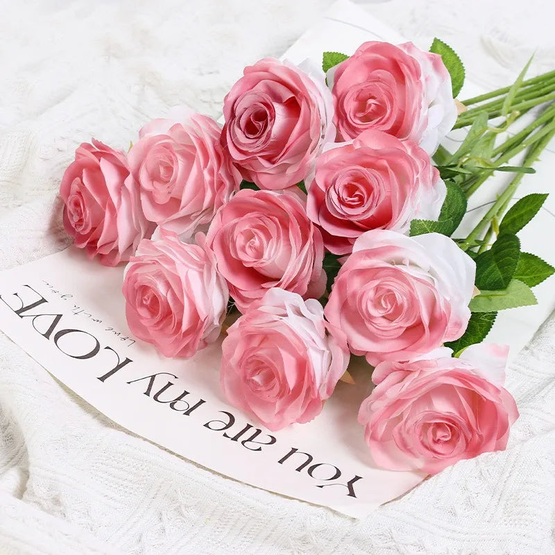 rose artificielle dégradé pour décoration fête thème féerique - vue 10 sur 16