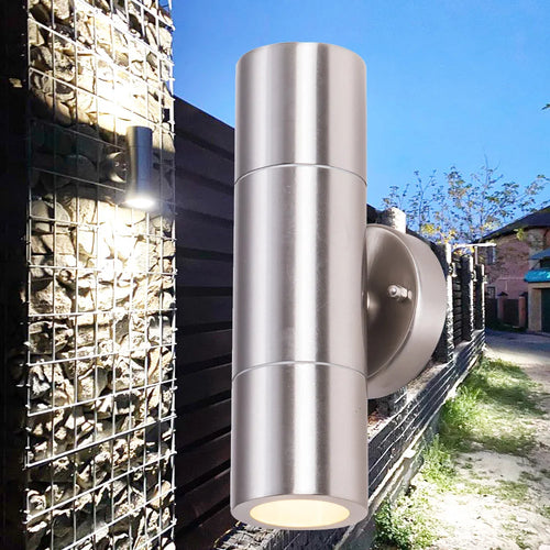 applique murale acier inox imperméable extérieur décoratif jardin porche - vue 6 sur 6