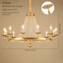 Nordic LED crystal chandelier for home decoration, bedroom and restaurant lighting, romantic and warm luxury crystal chandelier