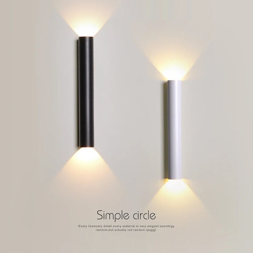 Modern nordic minimalist LED double head wall light