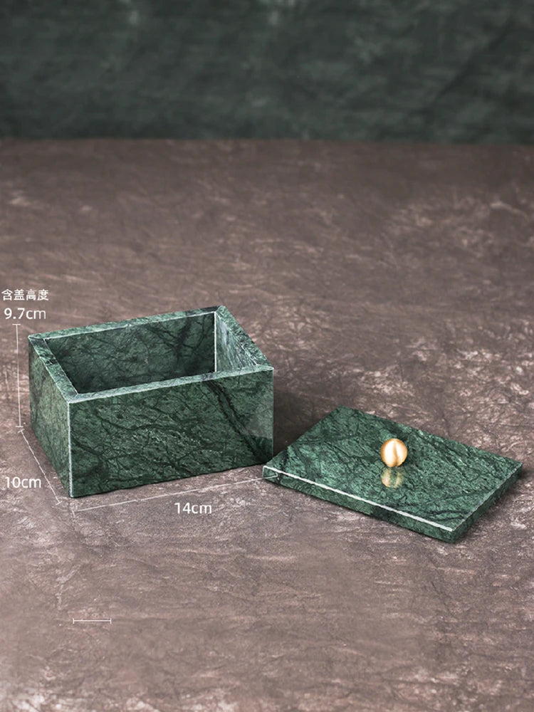 ensemble d'accessoires en marbre pour salle de bain organisé - vue 11 sur 21