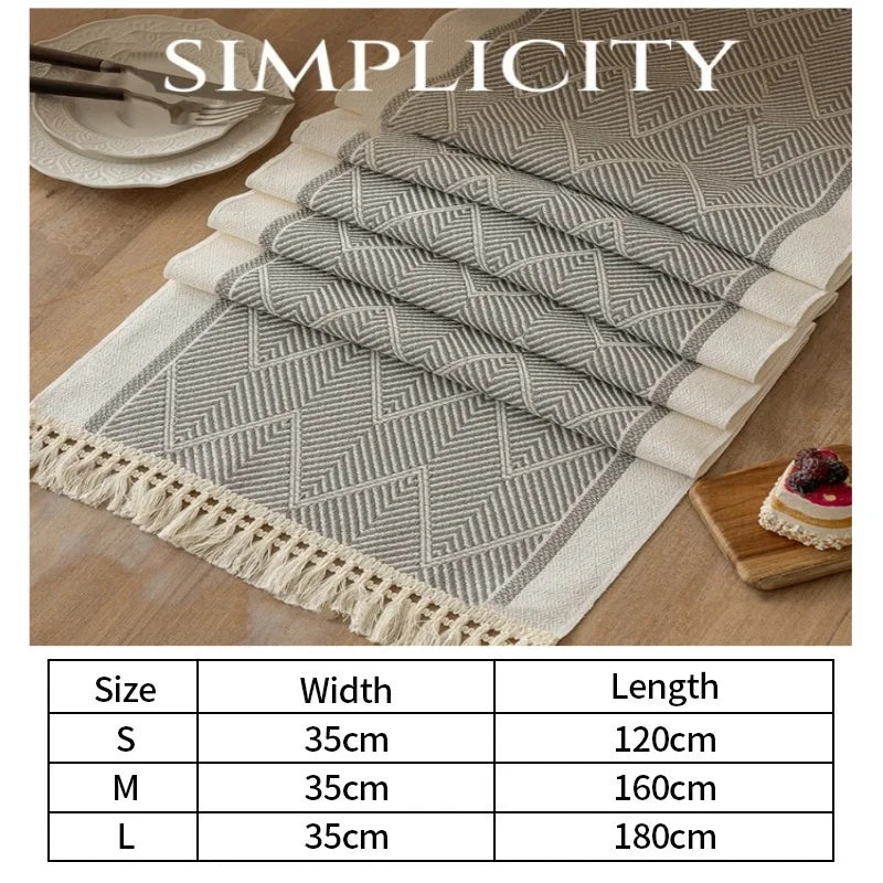 Chemin de table imperméable motif géométrique doré moderne