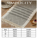 Chemin de table imperméable polyester motif géométrique décoration