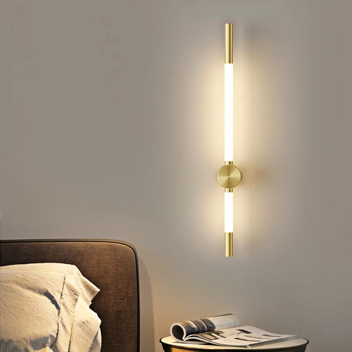 Minimalist long nordic LED wall light for hotel - vue 6 sur 10