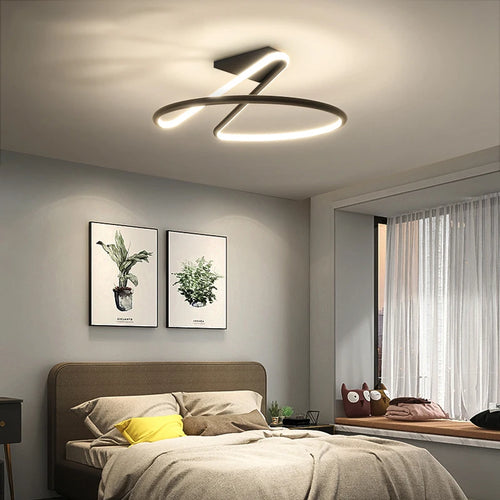 TONDI moderne minimaliste Led lustre pour couloir allée chambre salon plafonnier luminaires - vue 3 sur 12
