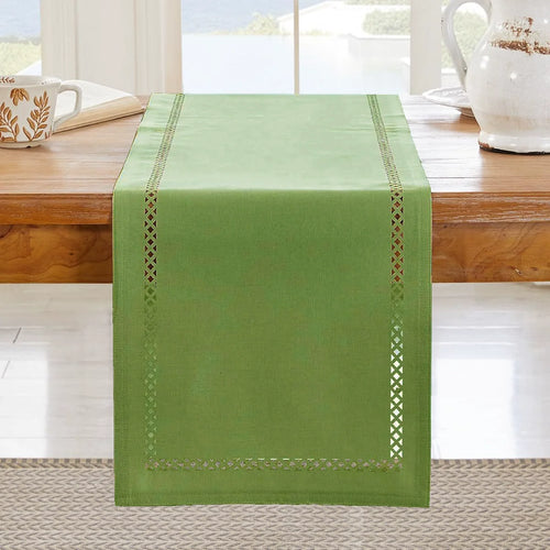 Chemin de table lin ajoure style moderne