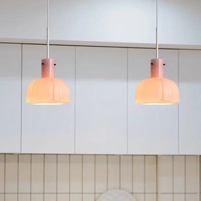 Suspension LED en verre au style nordique - vue 5 sur 11