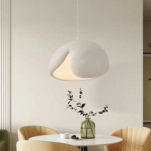 Nordic minimalist wabi sabi LED pendant light - vue 3 sur 10
