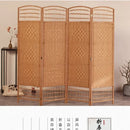 Rattan Baffle Screen, Antique Straw Handmade Living Room Partition Entrance Folding Screen, Restaurant Indoor Classical Screen