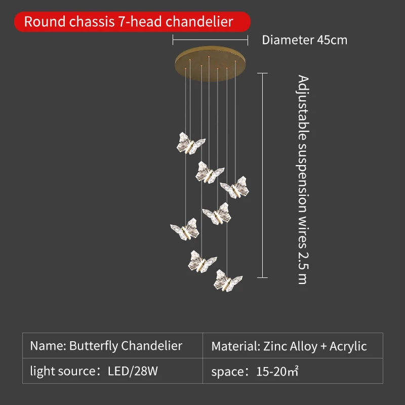 suspension en cristal nordique à led pour décoration moderne