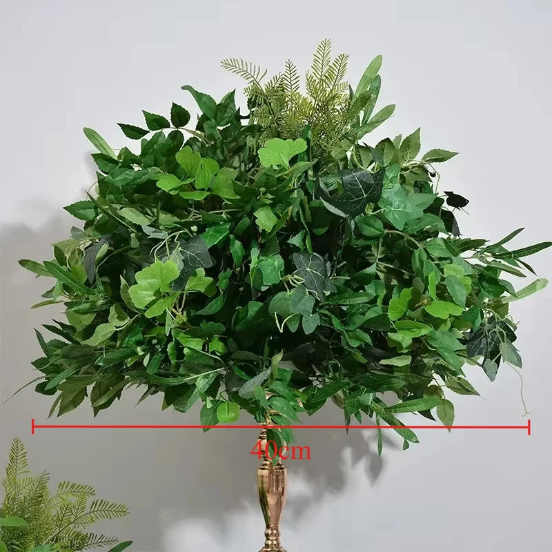 Green Plants Outdoor Runners Wedding Decoration, Artificial Plants Ball Road Leaders Decoration Fake Plants Garden Decoration - vue 9 sur 11
