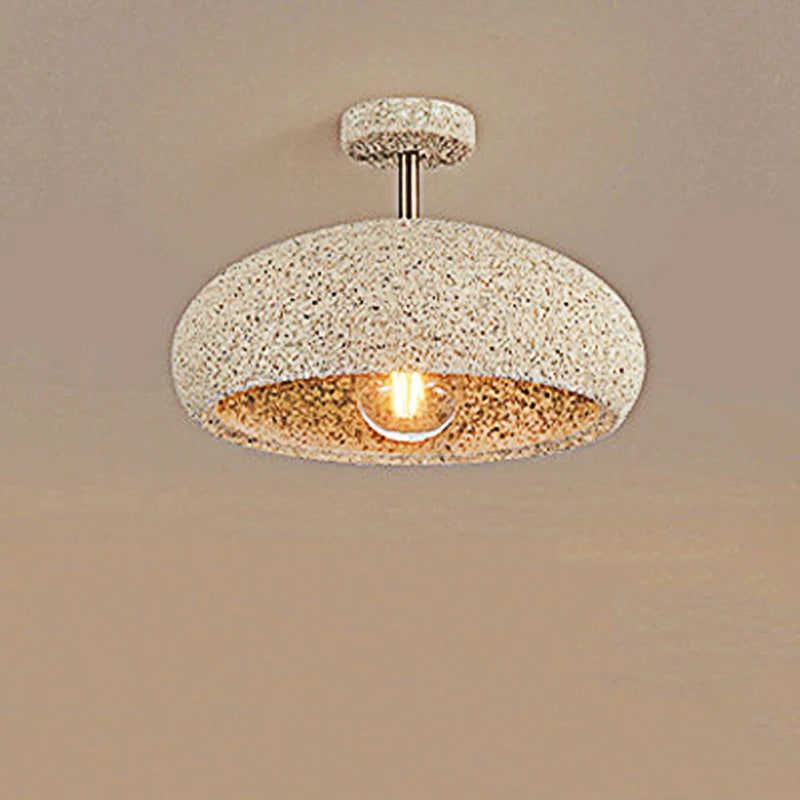 plafonnier Nordique Simple vent jaune chambre japonais Wabi Sabi vêtements chambre appartement couloir décoration éclairage - vue 2 sur 6