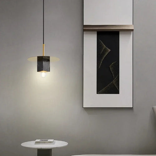Nordic marble chandelier minimalist creative design for modern decor - vue 3 sur 7