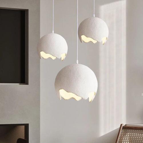 Minimalist nordic wabi sabi LED chandelier for interior decoration - vue 4 sur 9