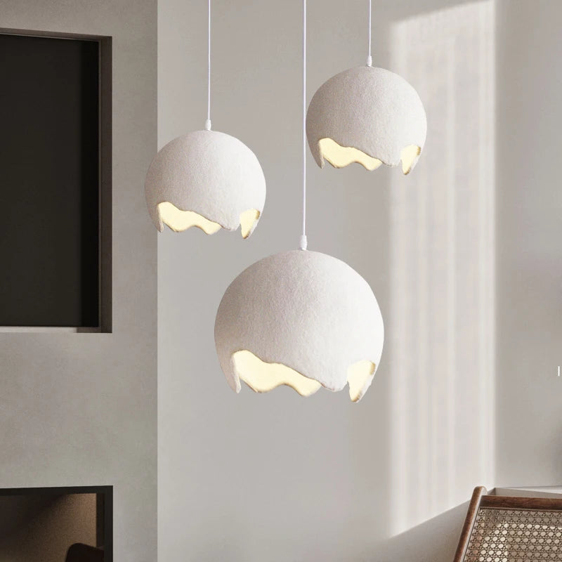 Minimalist nordic wabi sabi LED chandelier for interior decoration - vue 3 sur 9