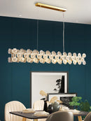 lustre postmoderne nordique de luxe en verre créatif en forme de fleur