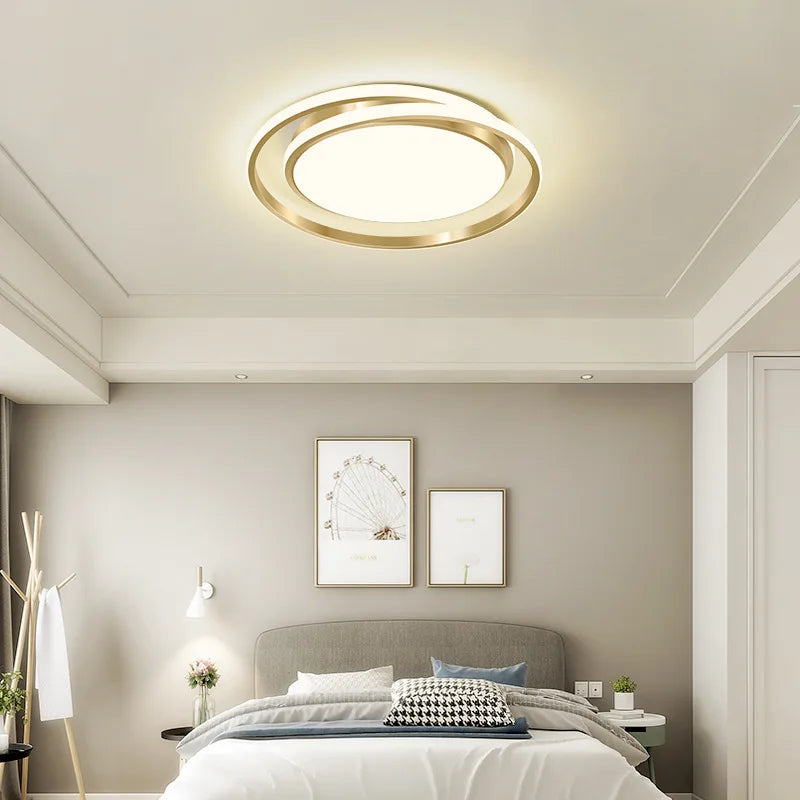 lustre led rond télécommandé style moderne simple - vue 5 sur 9