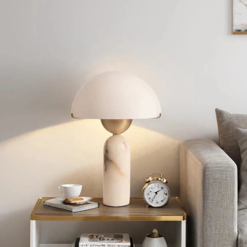 Minimalist marble desk lamp modern Nordic design - vue 3 sur 8