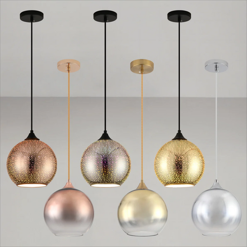 lustre 3d en verre effet feu d'artifice led pour restaurant