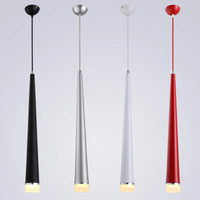 Suspension conique led moderne pour plafond avec décor artistique