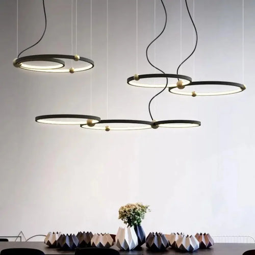 Modern minimalist LED chandelier for dining table decorative pendant light - vue 6 sur 9
