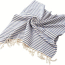 Serviette de plage turque coton tissé rayé bohème