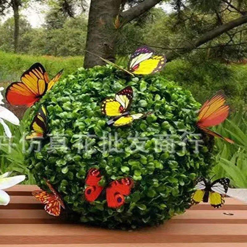 boule décorative en buis artificiel pour jardin mariage et balcon - vue 9 sur 10