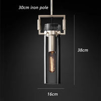 suspension industrielle en verre pour décoration intérieure