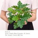 Artificial Grass Green Plants Wall Decor Accessories For Wedding,Plastic Monstera Fake Plants For Home Garden Bonsai Decoration