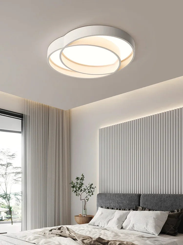 Ceiling Lamps Living Room Main Lamp Rectangular Nordic Ceiling Lamp Modern Simple Atmosphere Bedroom Creative Lamps Whole House - vue 3 sur 11